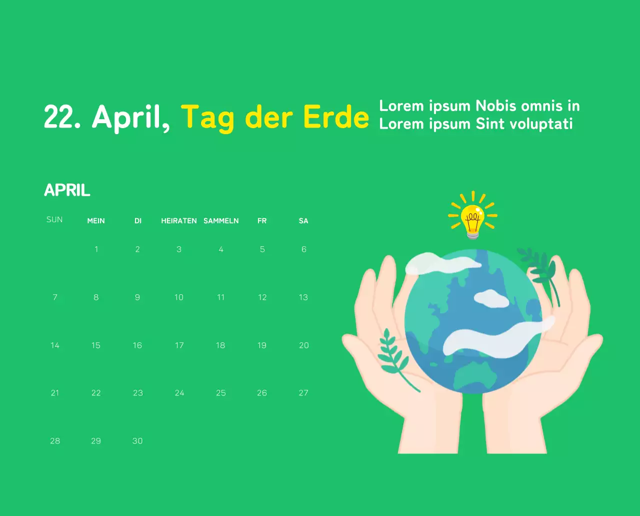 Mit farbenfrohen Illustrationen von Menschen und dem Planeten wird die Weihnachtszeit gefeiert.