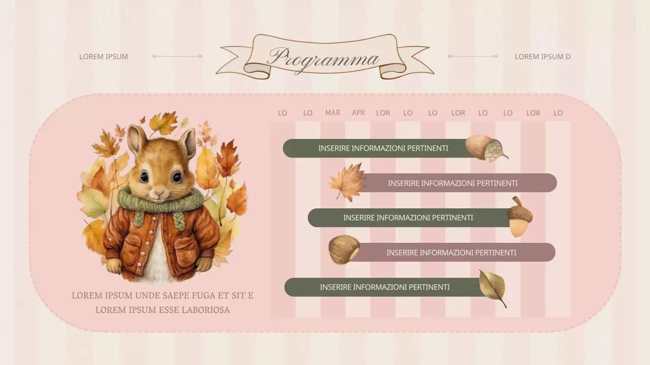 Classico planner del mercato delle pulci autunnale in rosa e kaki