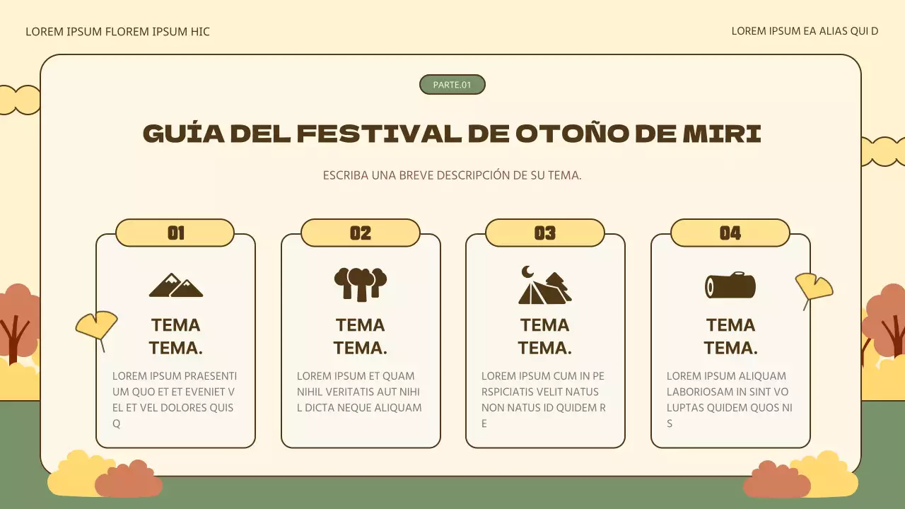 Promueve las fiestas naturales de otoño en amarillo y caqui
