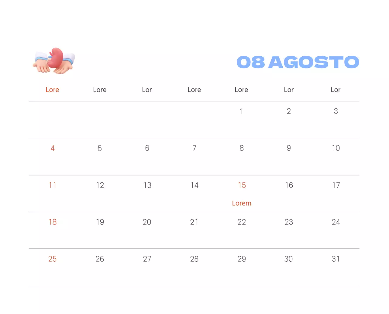 Un hospital festivo con ilustraciones de temática sanitaria y familiar y acentos de color