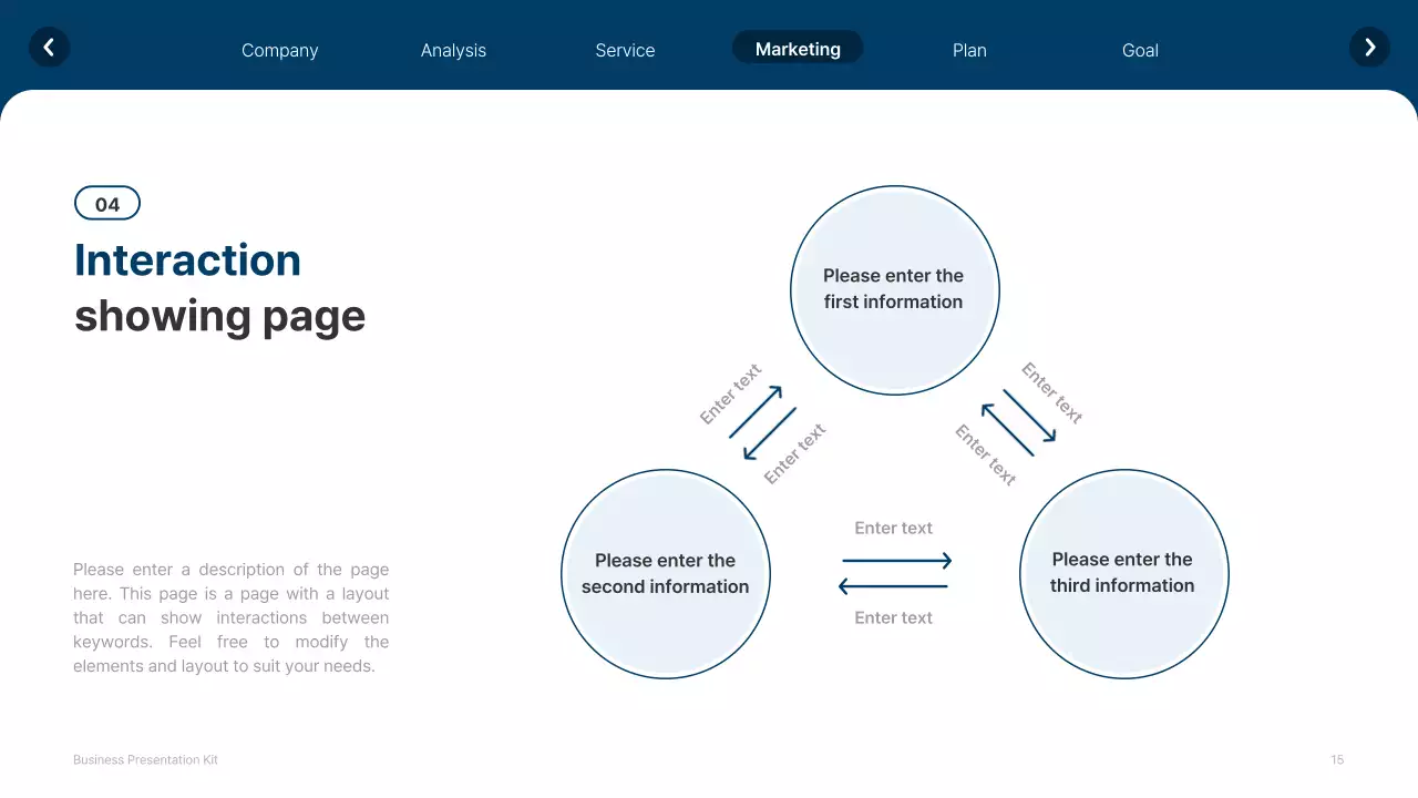 A simple white and navy blue website company profile