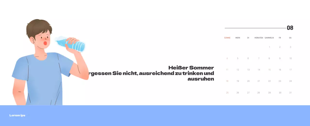 Ein festliches Krankenhaus mit Illustrationen zum Thema Gesundheit und Familie und farbenfrohen Akzenten