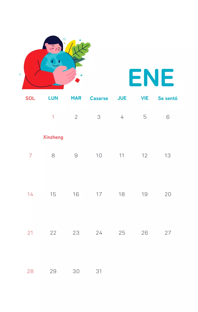 Celebra las fiestas navideñas con coloridas ilustraciones sobre las personas y el planeta.