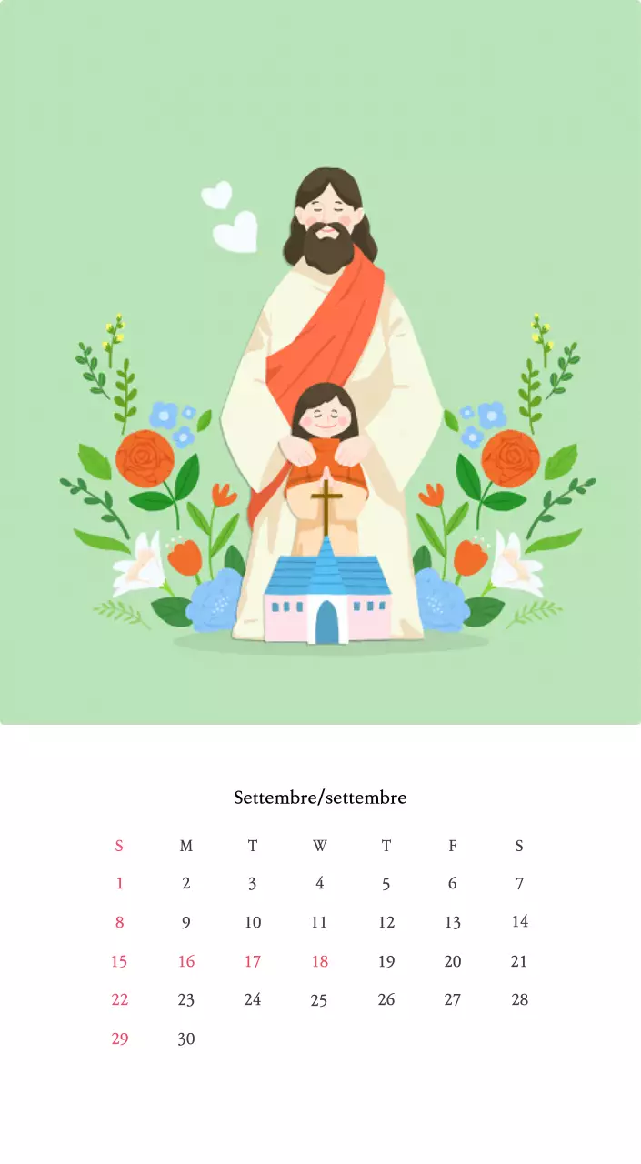 Chiese con simpatiche illustrazioni dai colori caldi