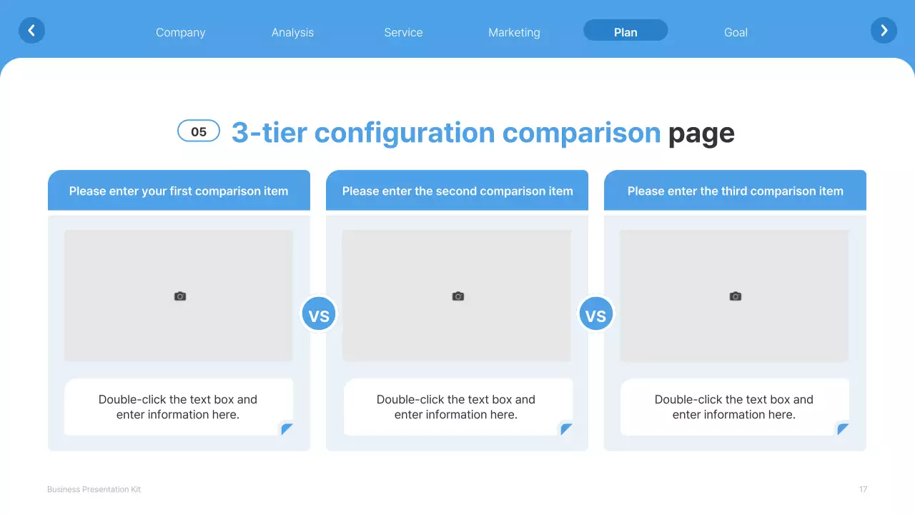 A simple white and light blue website company profile