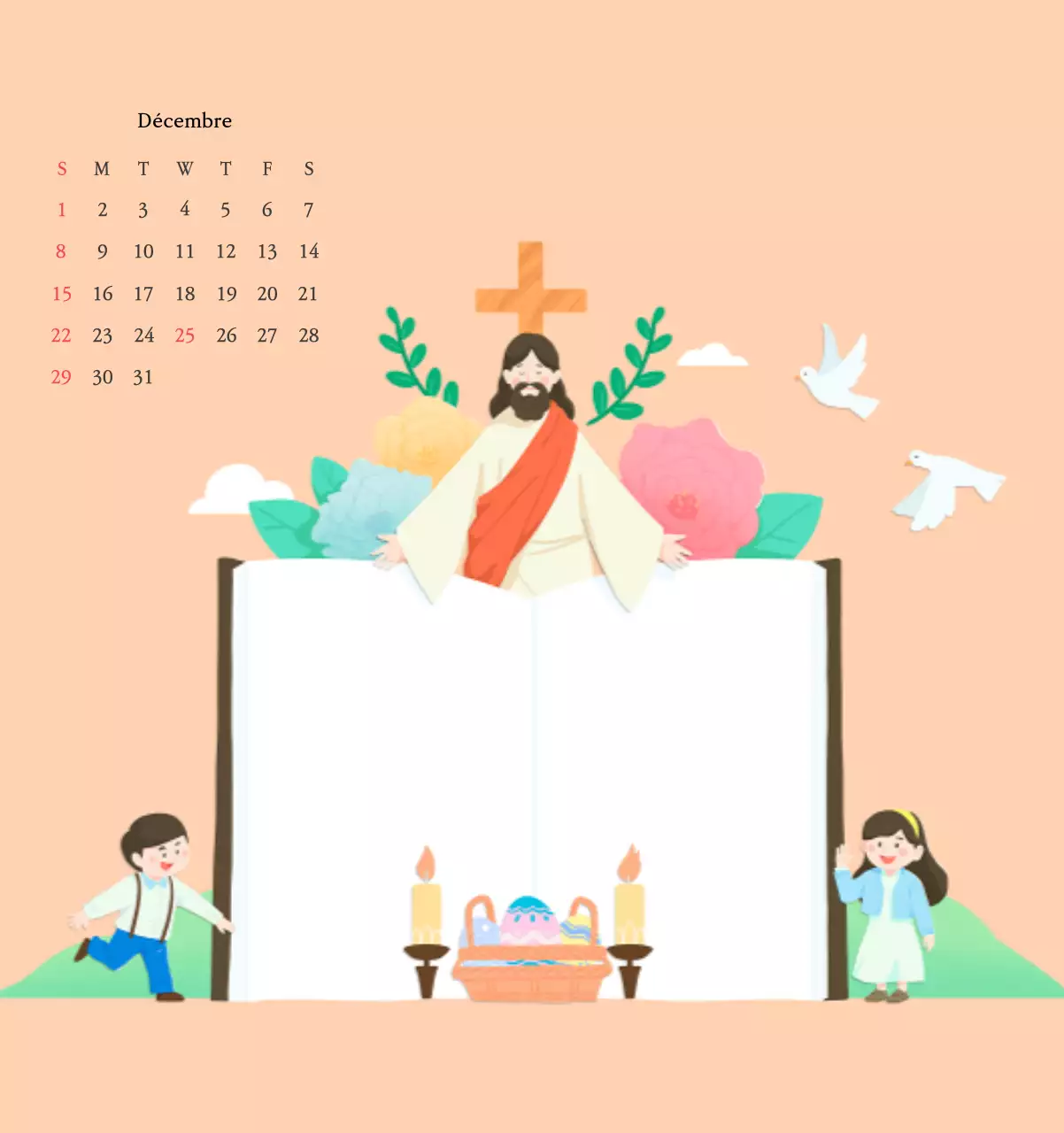 Des églises avec de jolies illustrations aux couleurs chaudes