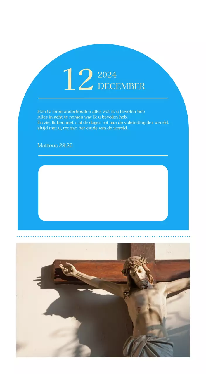 Blauw modern concept kerkkalender