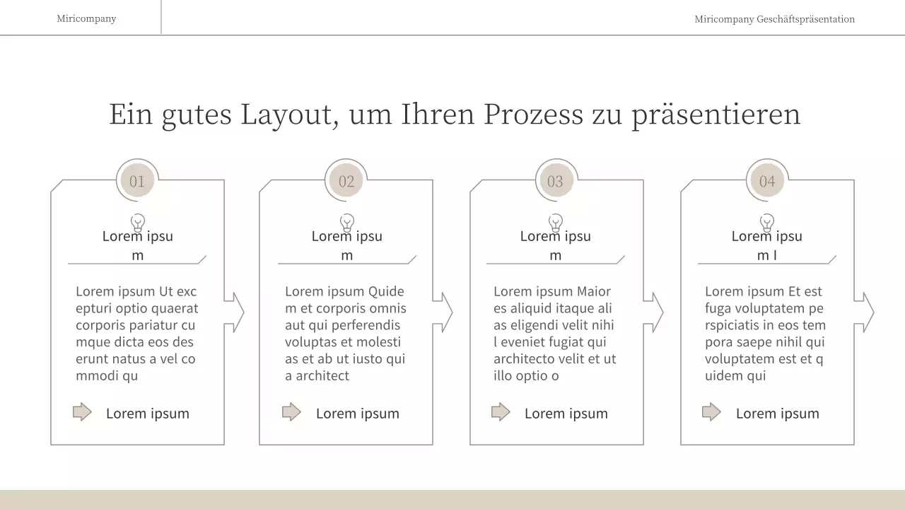 Ein einfacher, emotionaler Geschäftsbericht in Braun und Weiß