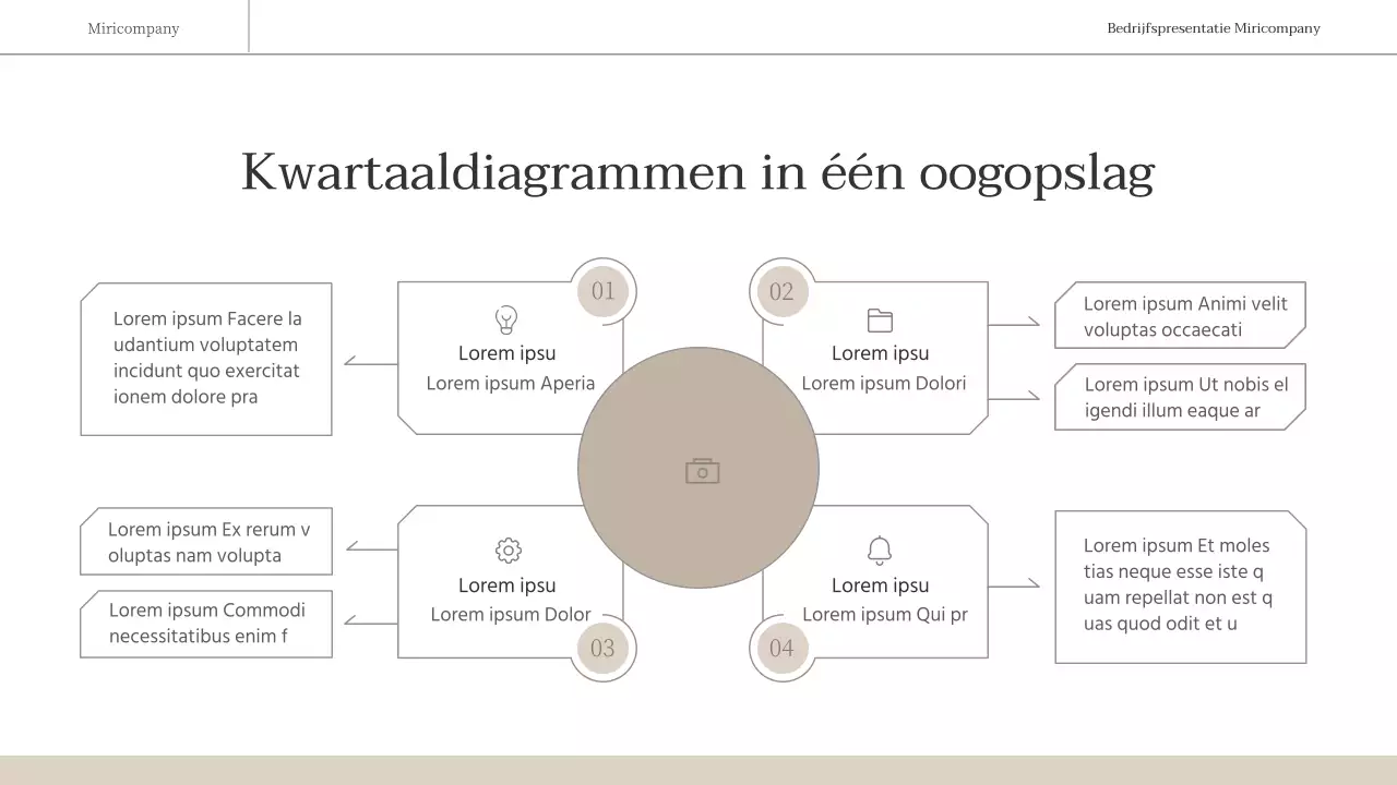 Een eenvoudig, emotioneel zakelijk rapport in bruin en wit