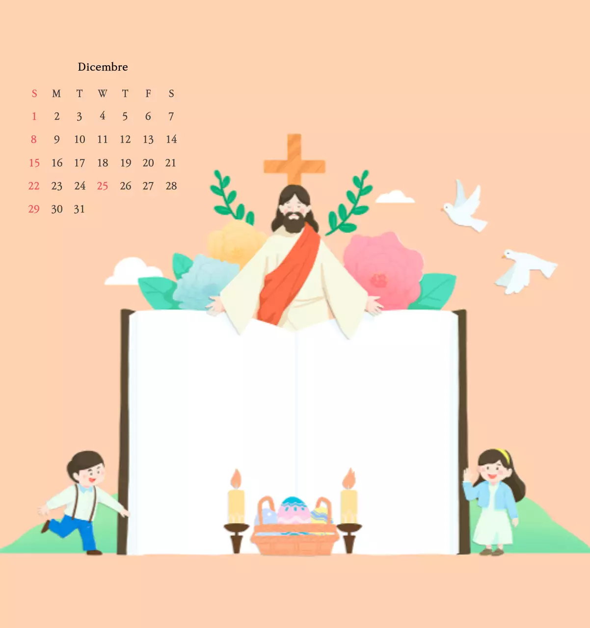 Chiese con simpatiche illustrazioni dai colori caldi