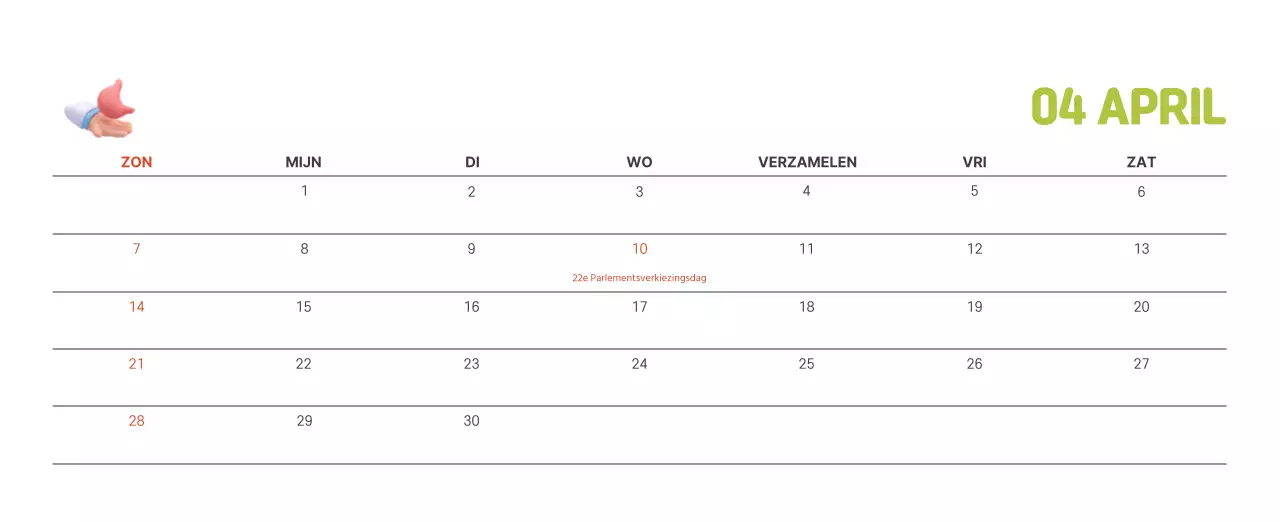Een feestelijk ziekenhuis met illustraties met gezondheids- en gezinsthema's en kleurrijke accenten