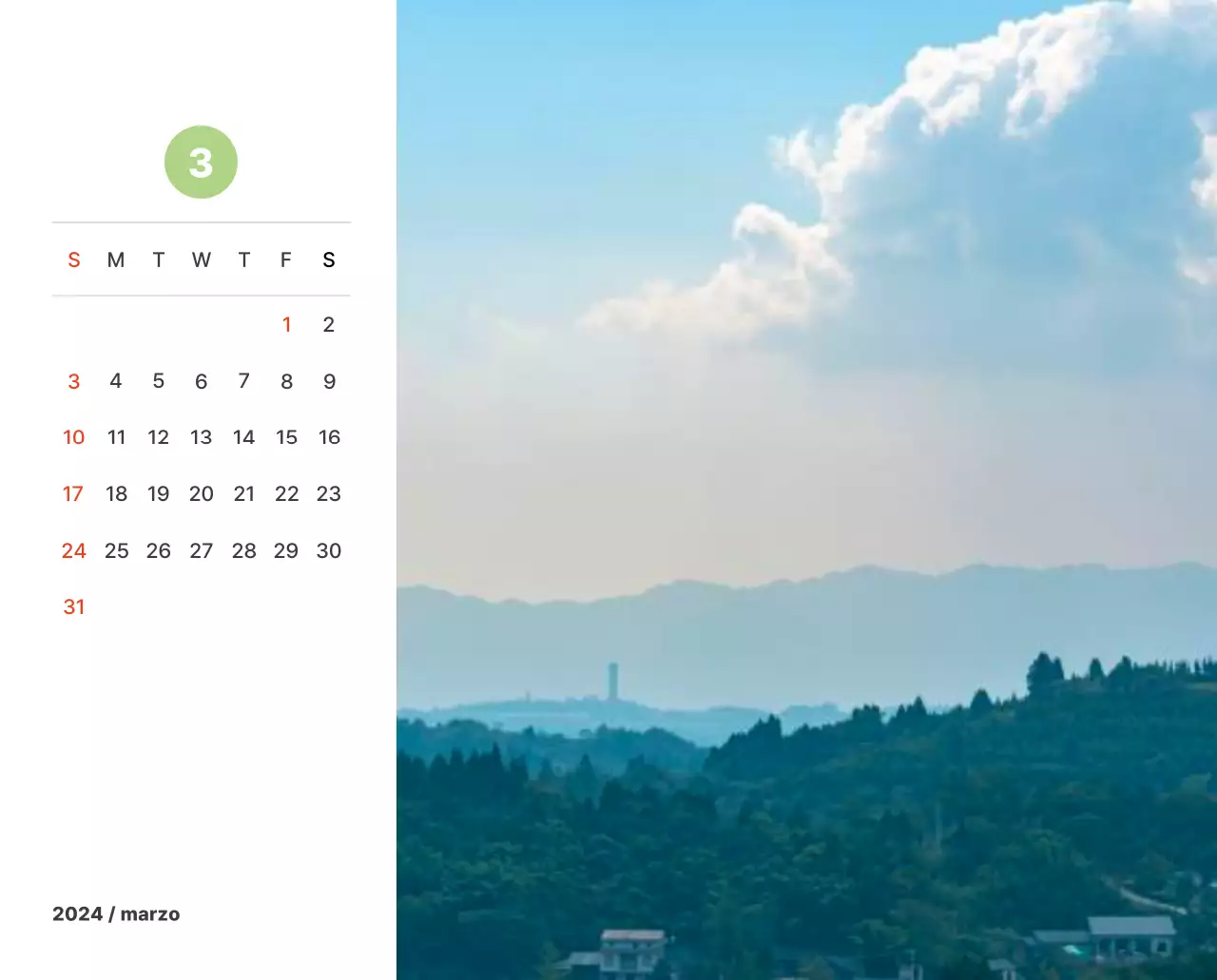 Calda fotografia di paesaggio con colori pastello