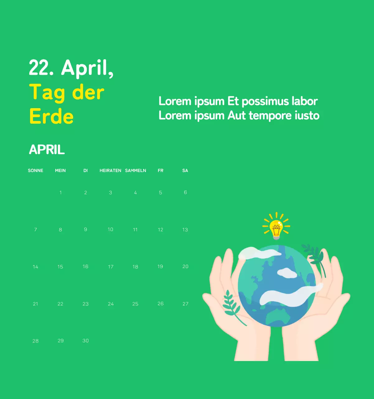 Mit farbenfrohen Illustrationen von Menschen und dem Planeten wird die Weihnachtszeit gefeiert.