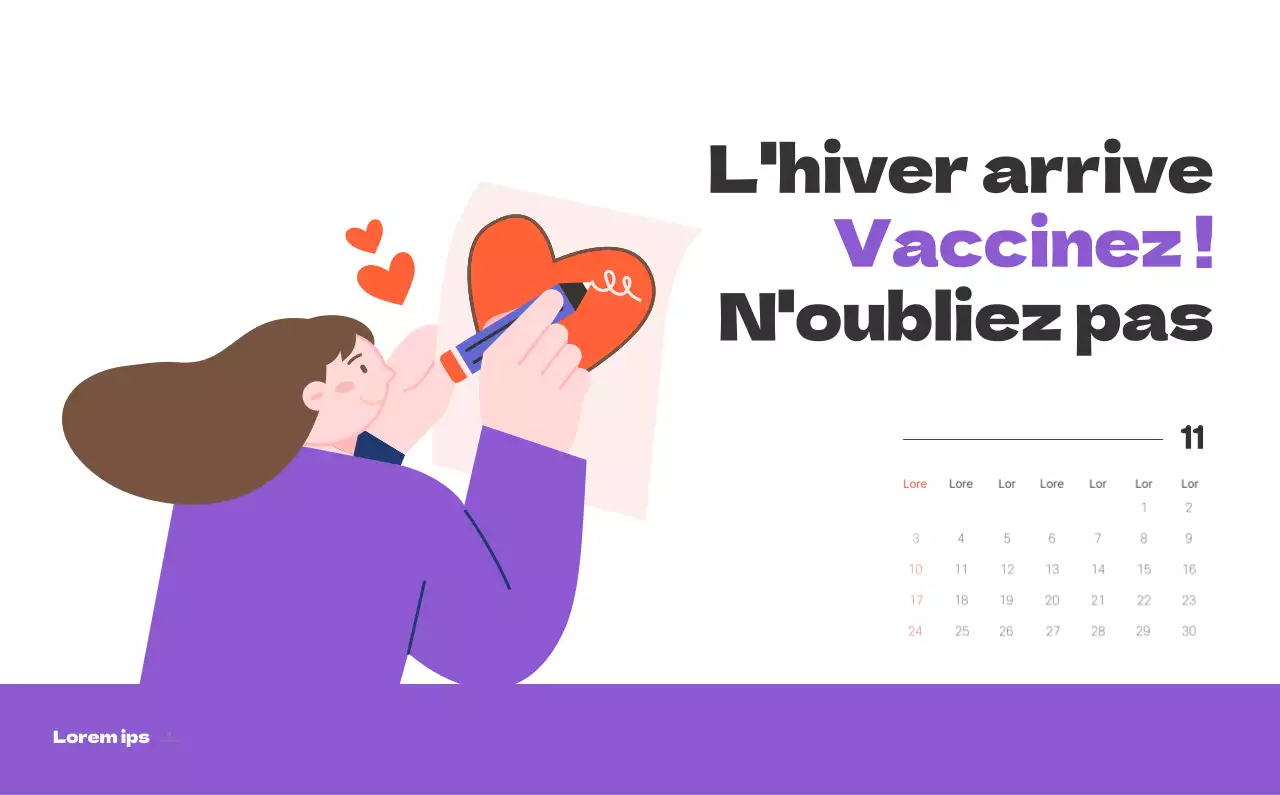 Un hôpital festif avec des illustrations sur le thème de la santé et de la famille et des accents colorés.