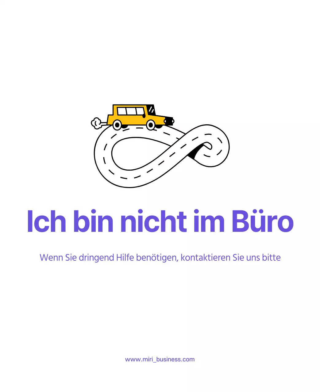 Saubere Linie Illustration auf einem lila Hintergrund