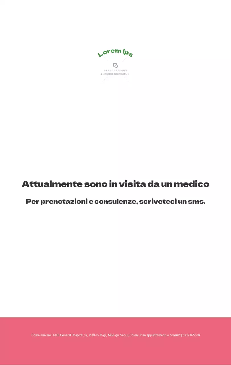 Un ospedale festivo con illustrazioni a tema salute e famiglia e accenti colorati