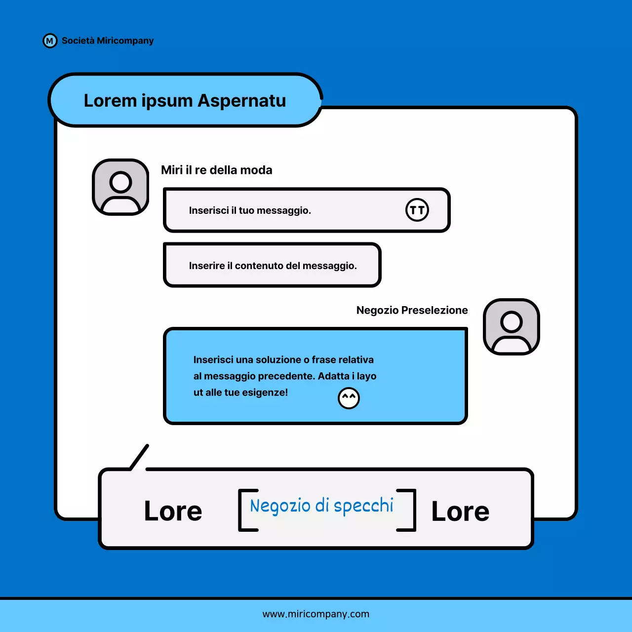 Proposta di pitch aziendale minimalista in blu e azzurro