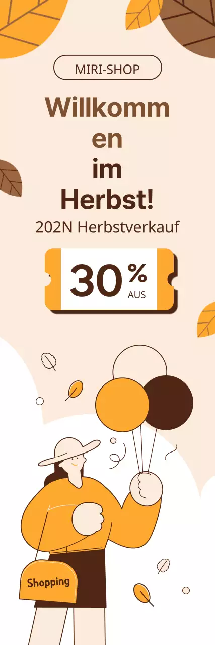 Ein Leitfaden für Herbstgeschäfte mit einem Hauch von Gelb und Braun