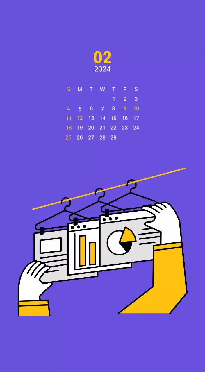 Ilustración de líneas limpias sobre fondo morado