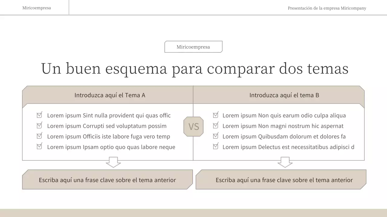 Un informe empresarial sencillo y emotivo en marrón y blanco