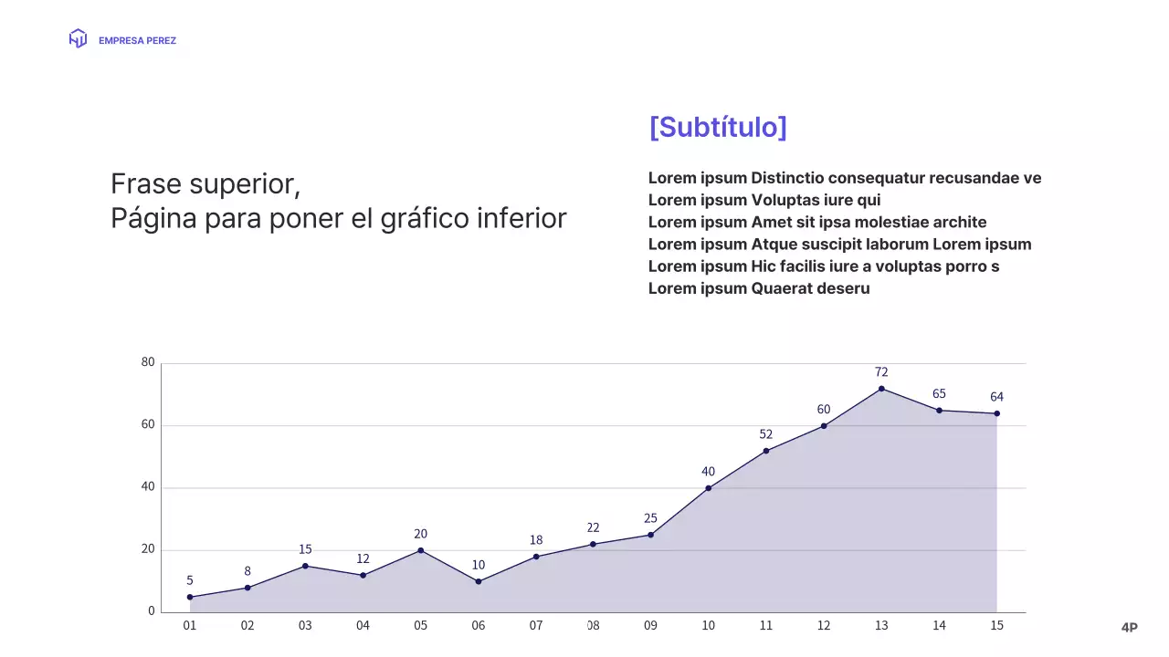 Un perfil de empresa sencillo con diseño azul