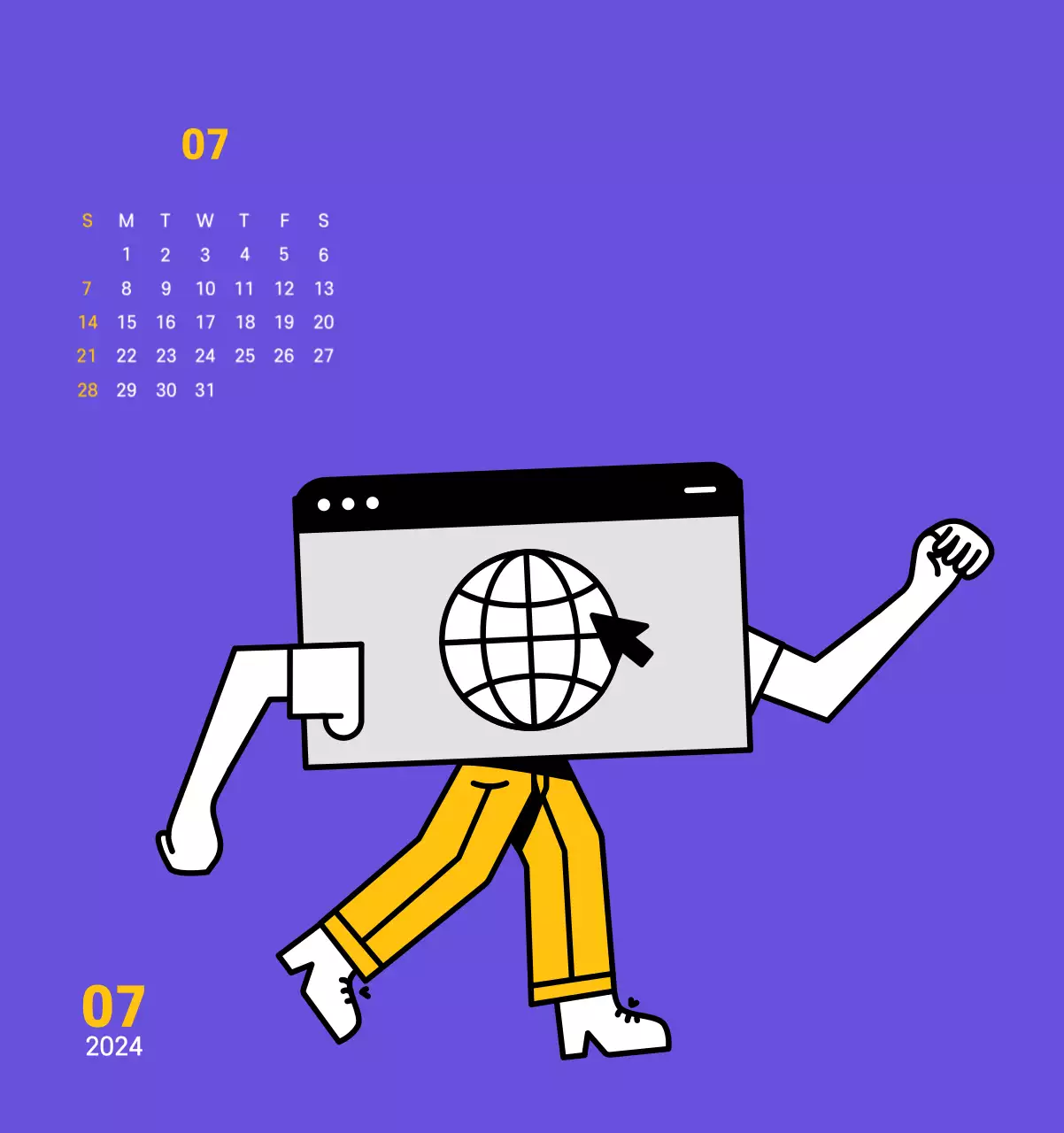 Clean line illustration on a purple background