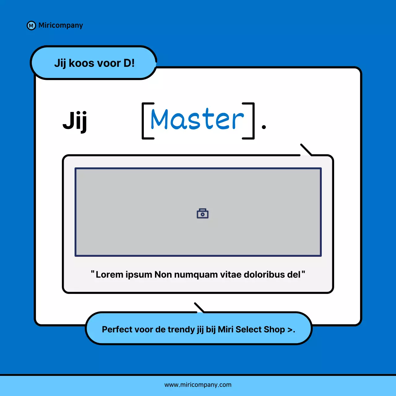 Minimalistische zakelijke pitch voorstel in blauw en lichtblauw