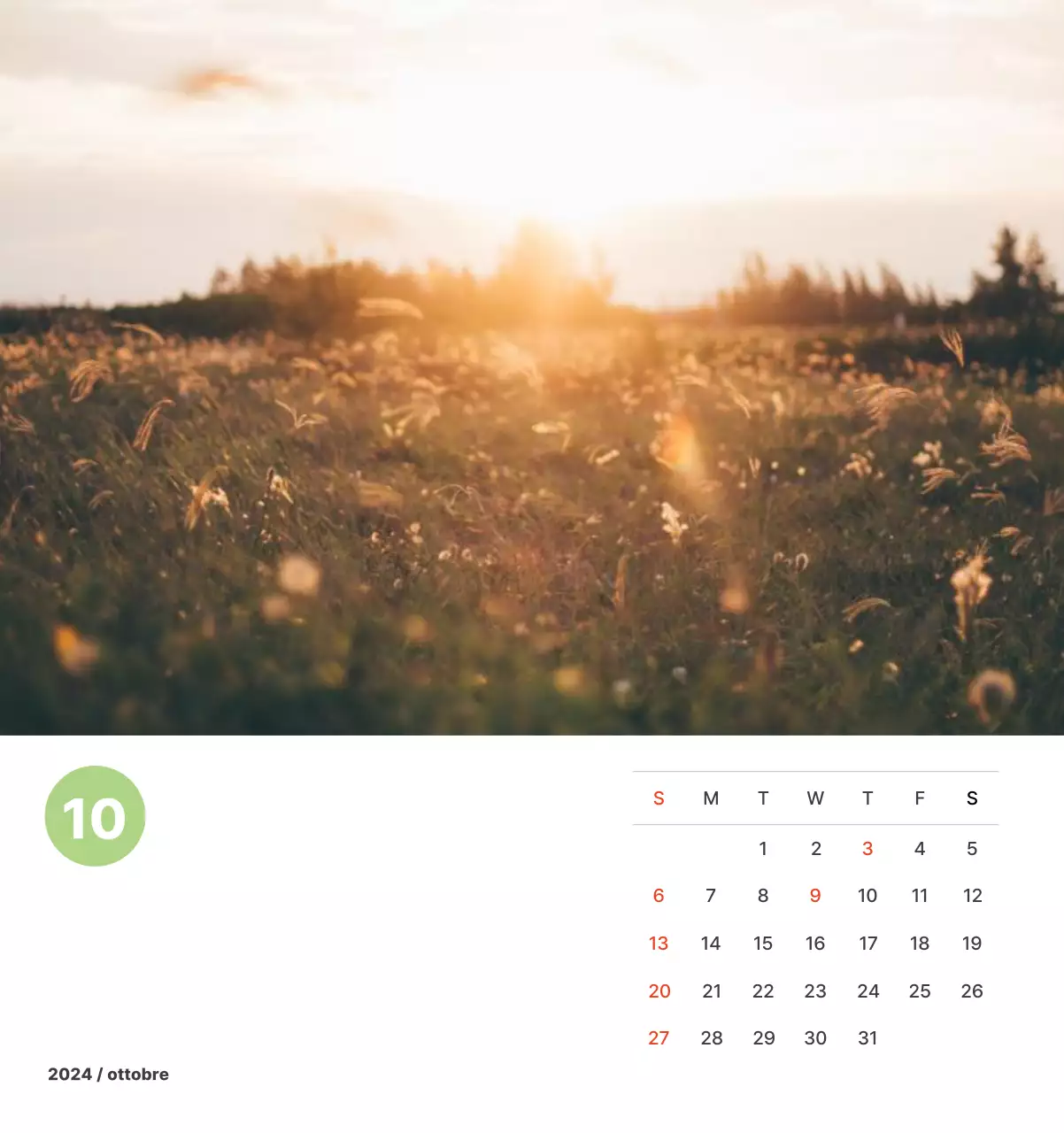 Calda fotografia di paesaggio con colori pastello