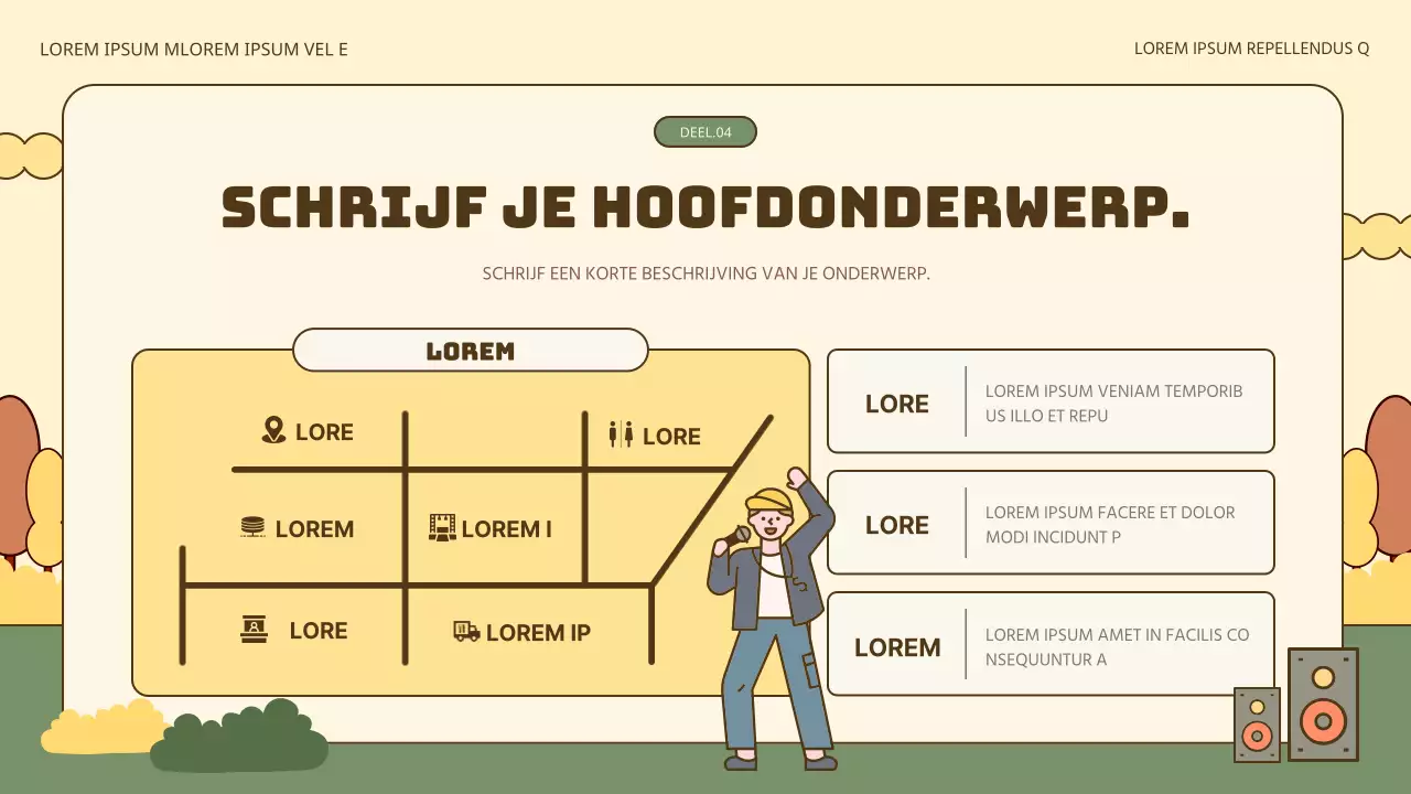 Promoot natuurlijke herfstfestivals in geel en kaki