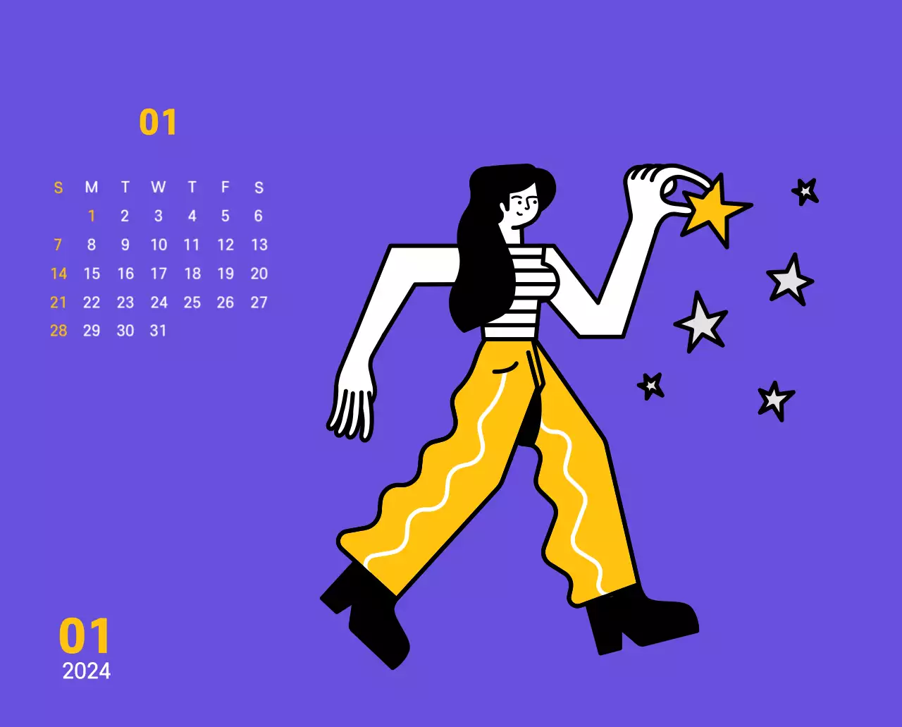 Ilustración de líneas limpias sobre fondo morado