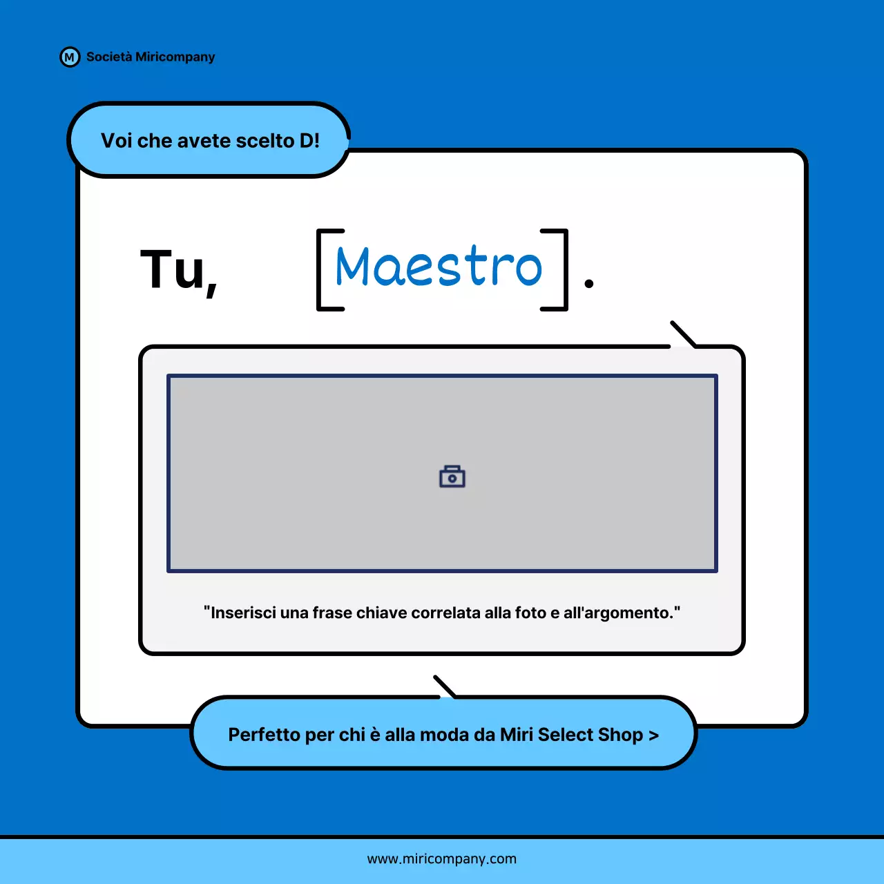 Proposta di pitch aziendale minimalista in blu e azzurro