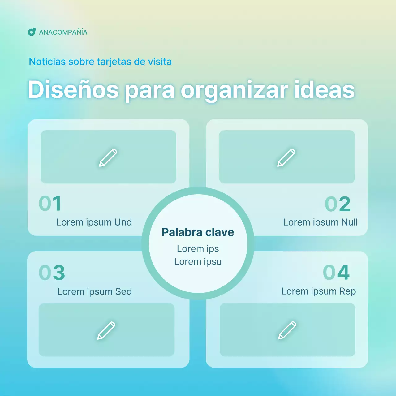 Una sencilla guía de boletines corporativos en azul claro y menta