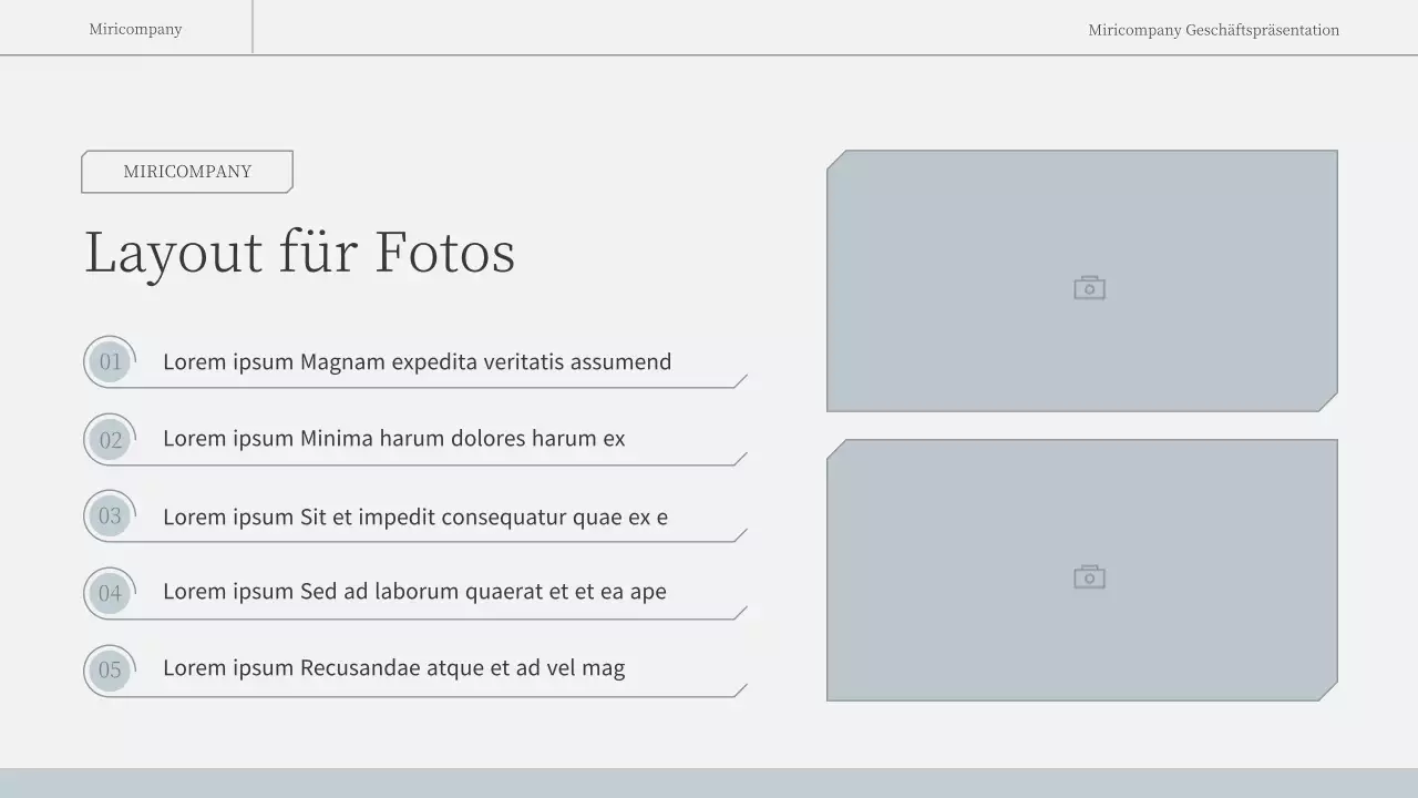 Ein einfacher, emotionaler Geschäftsbericht in Hellblau und Weiß