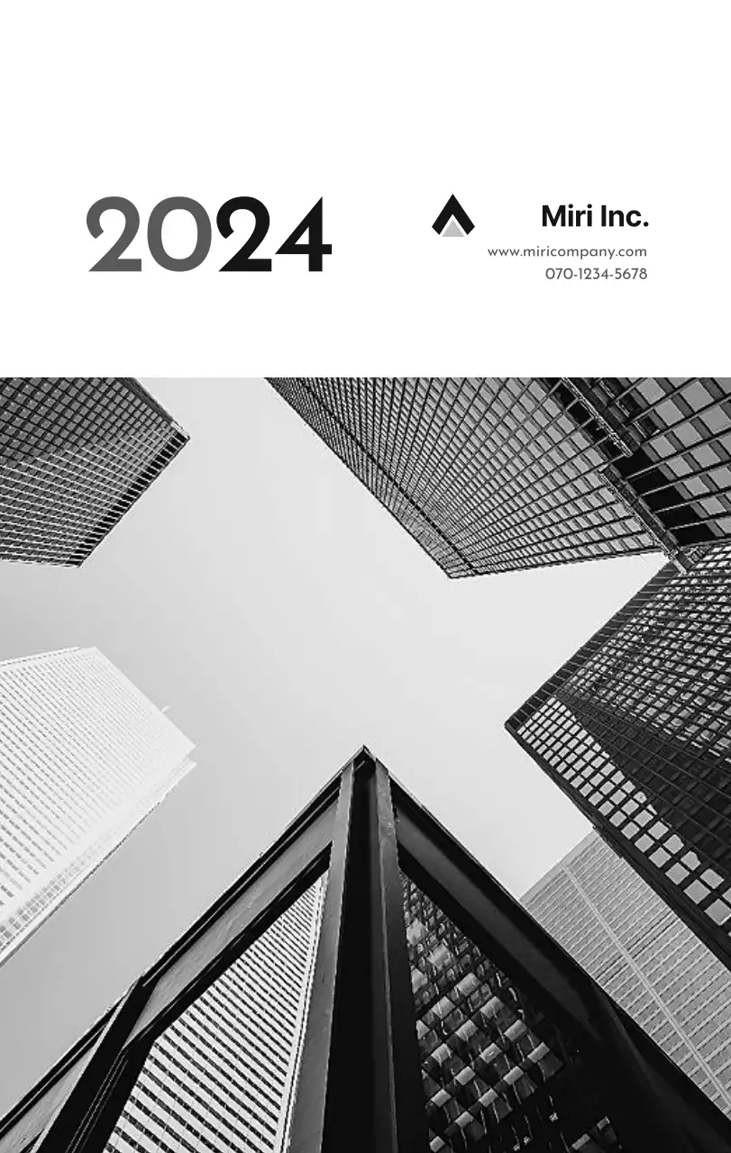 Un semplice calendario aziendale in grigio