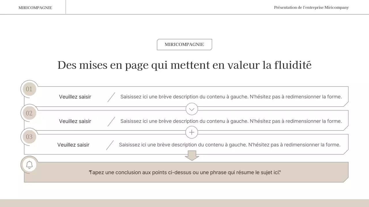 Un rapport d'activité simple et émotionnel en brun et blanc