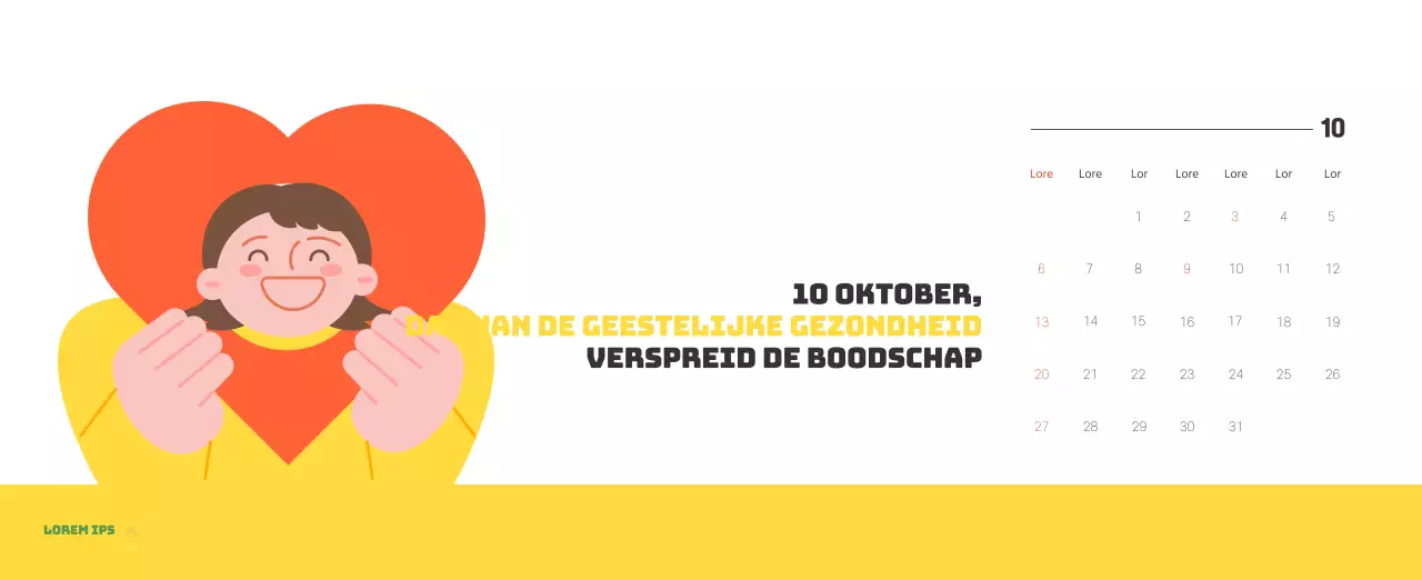 Een feestelijk ziekenhuis met illustraties met gezondheids- en gezinsthema's en kleurrijke accenten