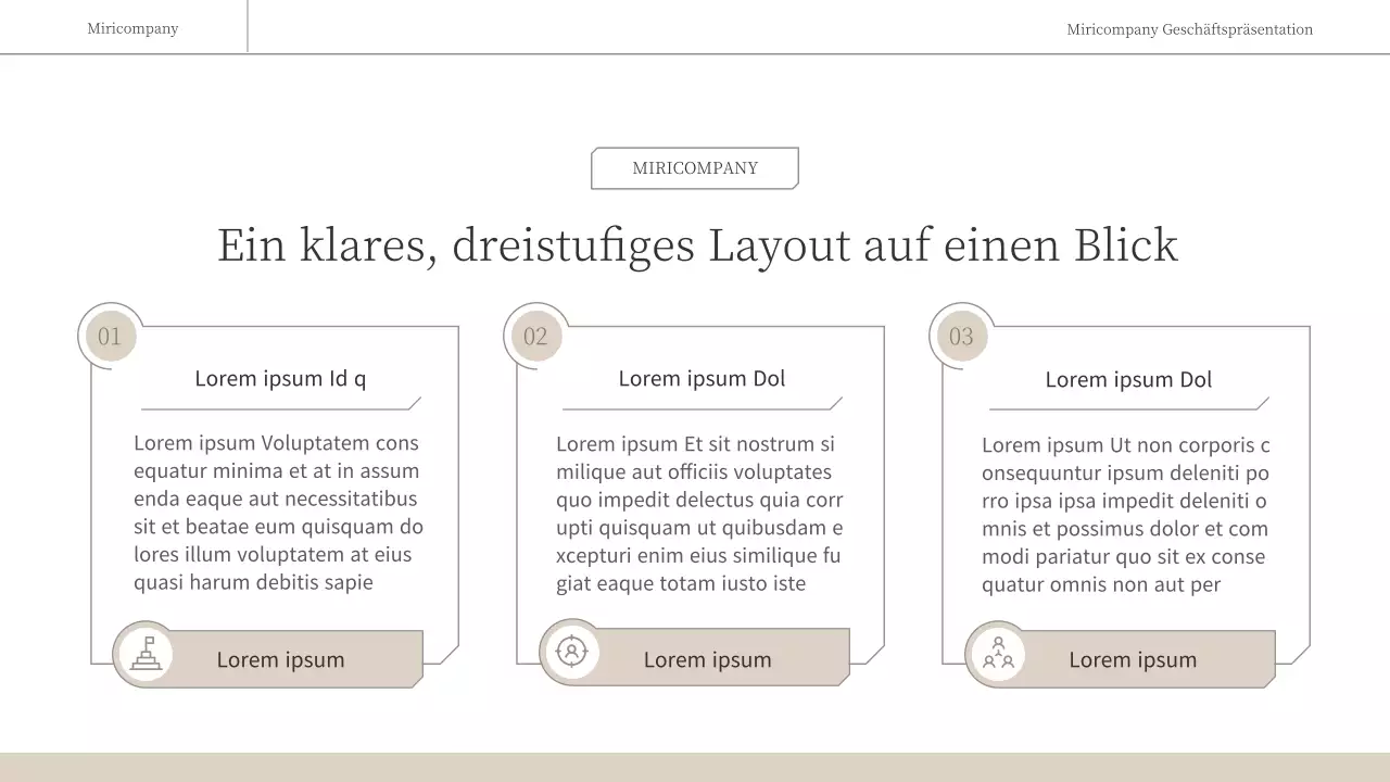 Ein einfacher, emotionaler Geschäftsbericht in Braun und Weiß