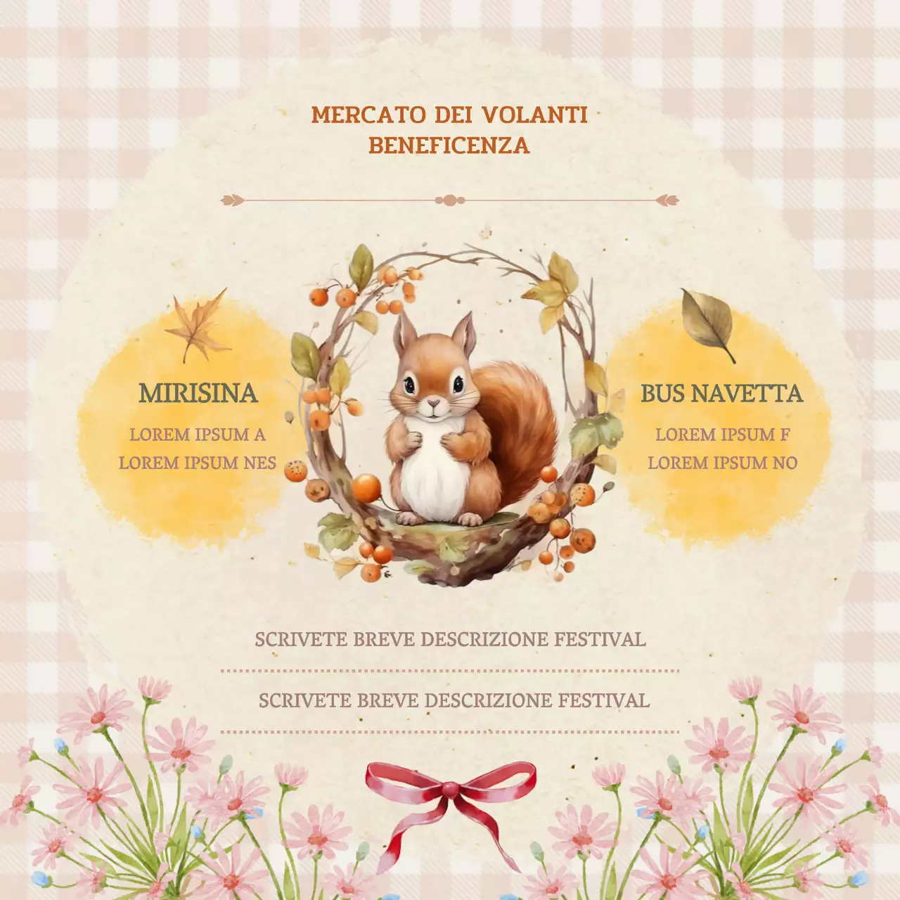 Promuovere un classico mercatino delle pulci in rosa e kaki