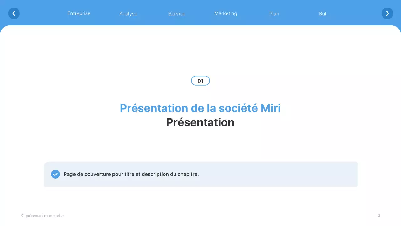 Site web simple, blanc et bleu clair, profil d'entreprise