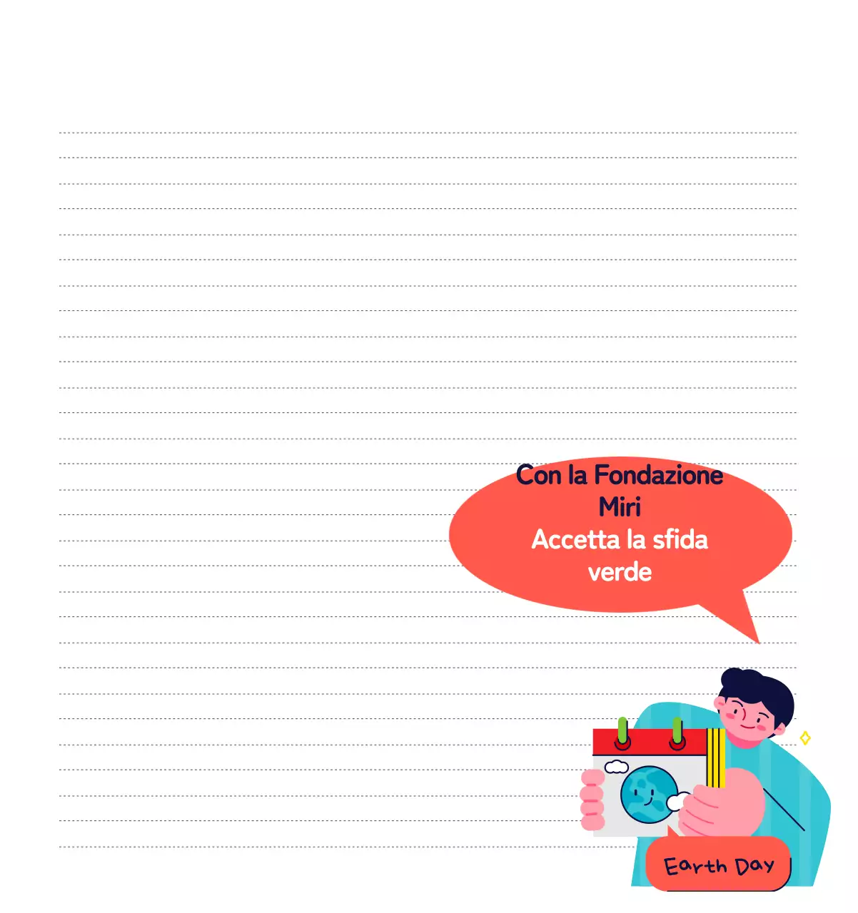 Celebrazione delle festività natalizie con illustrazioni colorate di persone e del pianeta.