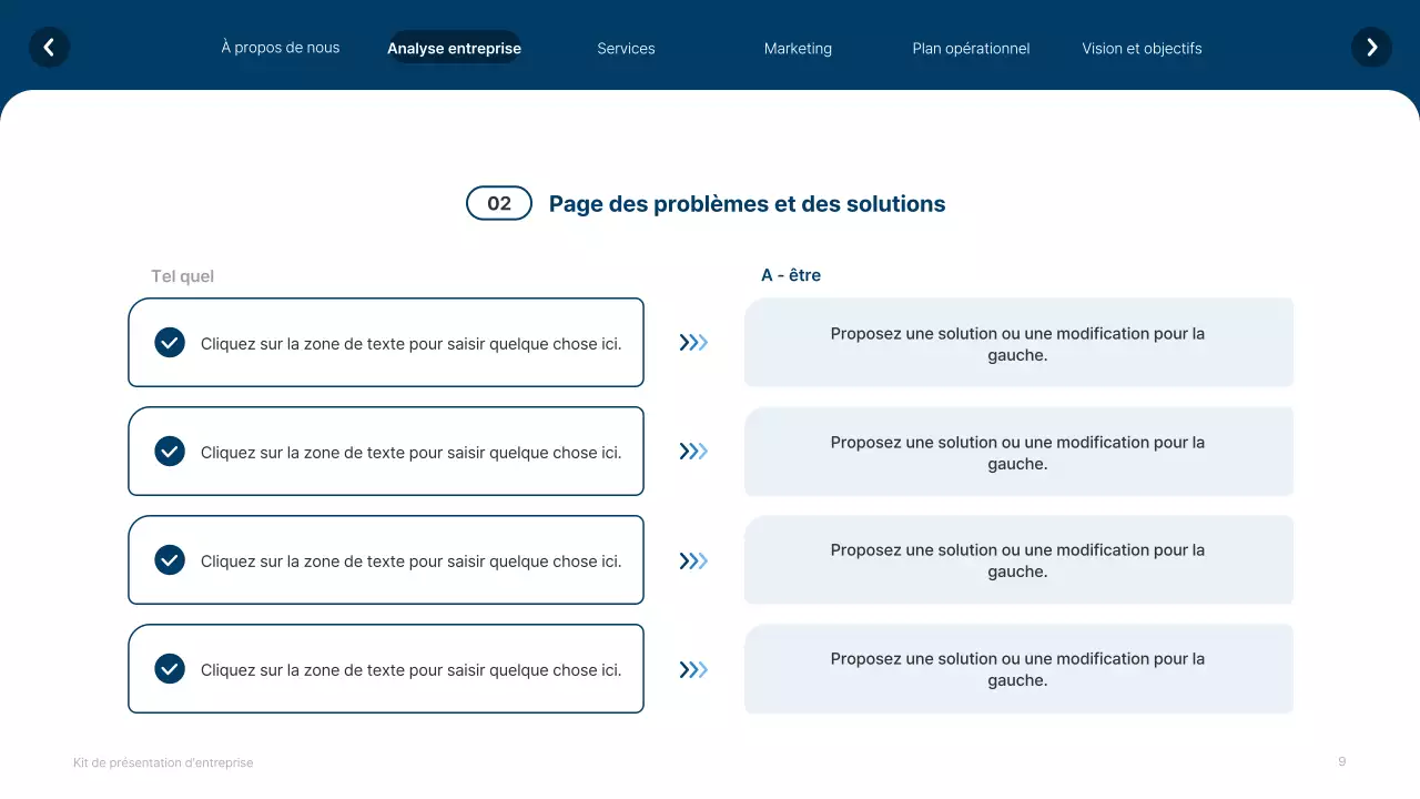 Site web simple, blanc et bleu marine, profil de l'entreprise