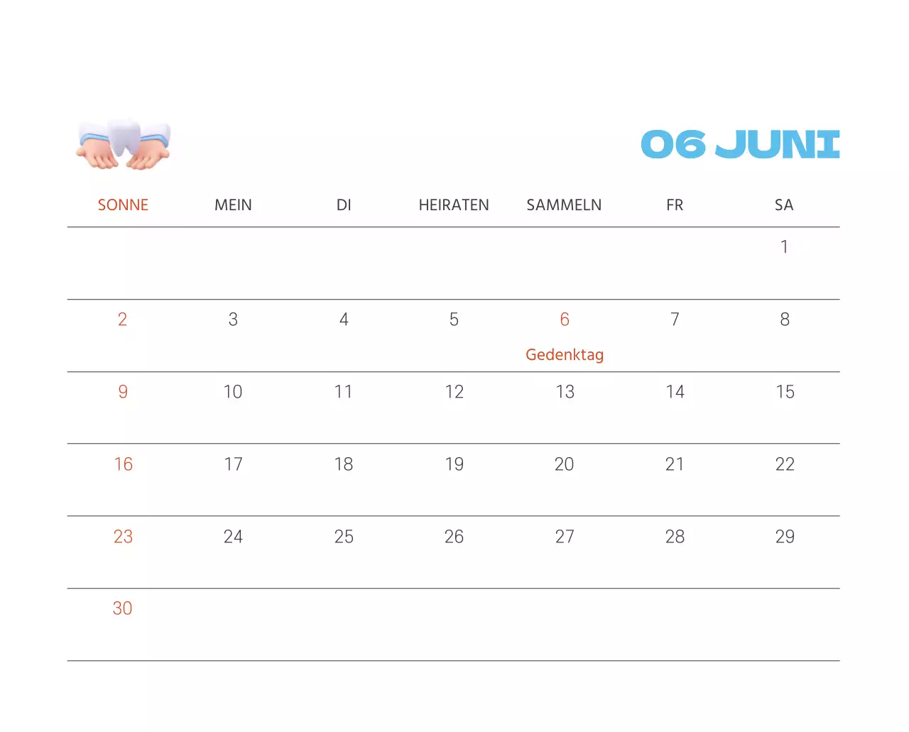 Ein festliches Krankenhaus mit Illustrationen zum Thema Gesundheit und Familie und farbenfrohen Akzenten