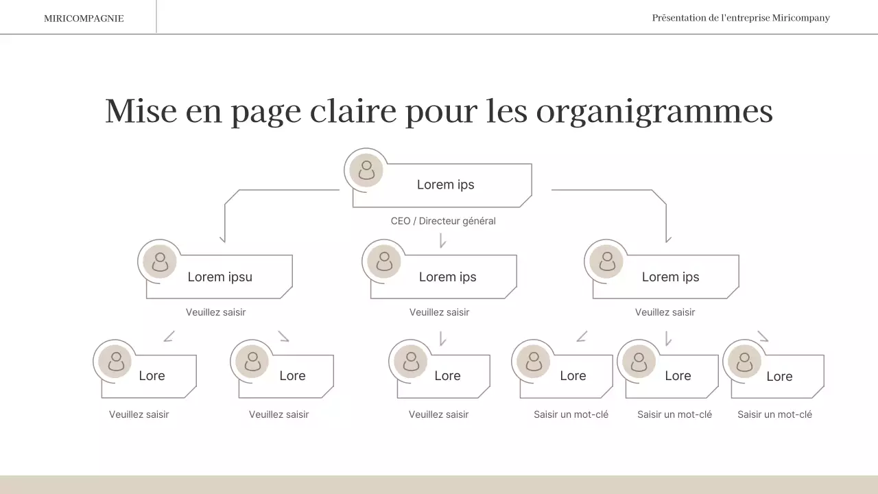 Un rapport d'activité simple et émotionnel en brun et blanc