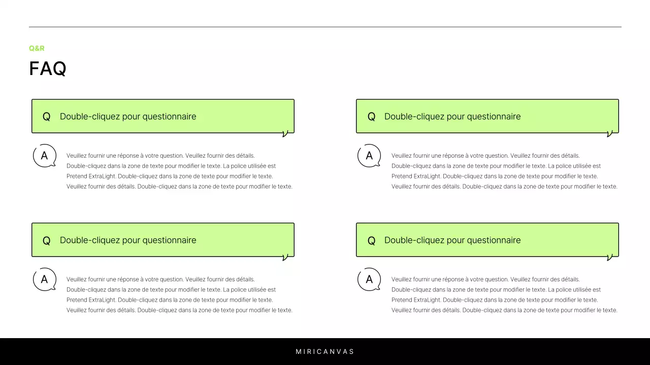 Un simple rapport blanc et chartreuse pour introduire un projet