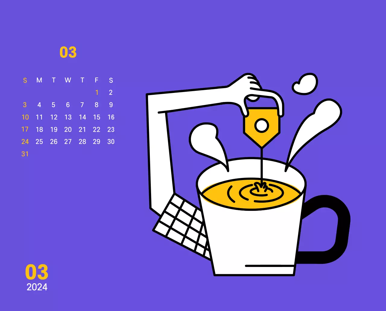 Illustration de lignes épurées sur fond violet