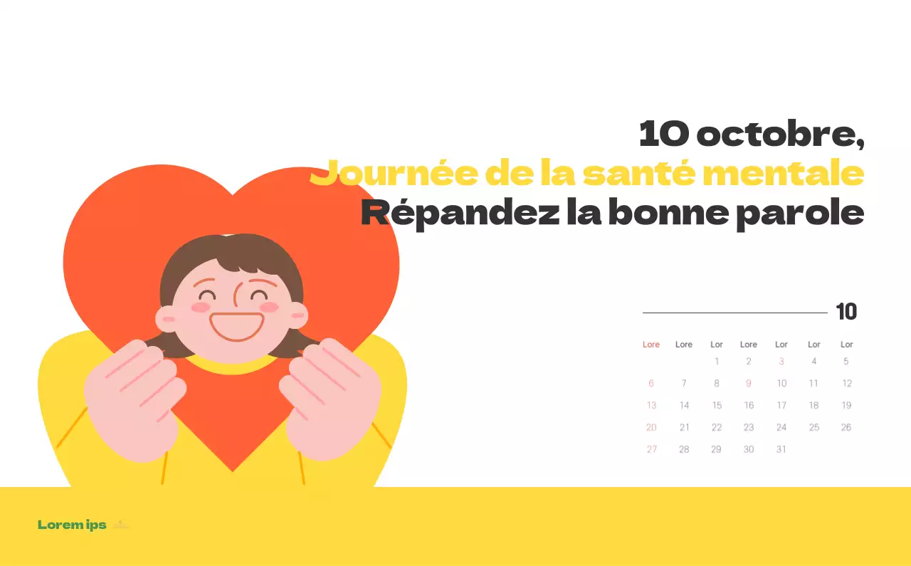 Un hôpital festif avec des illustrations sur le thème de la santé et de la famille et des accents colorés.