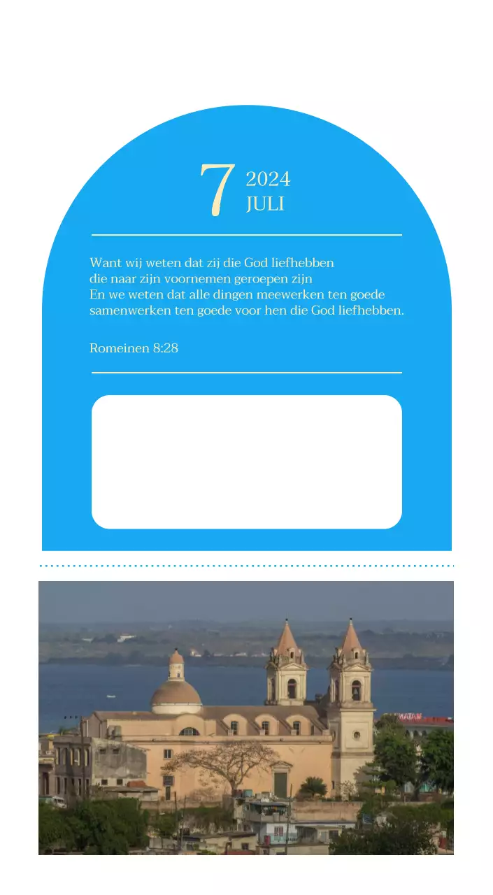 Blauw modern concept kerkkalender