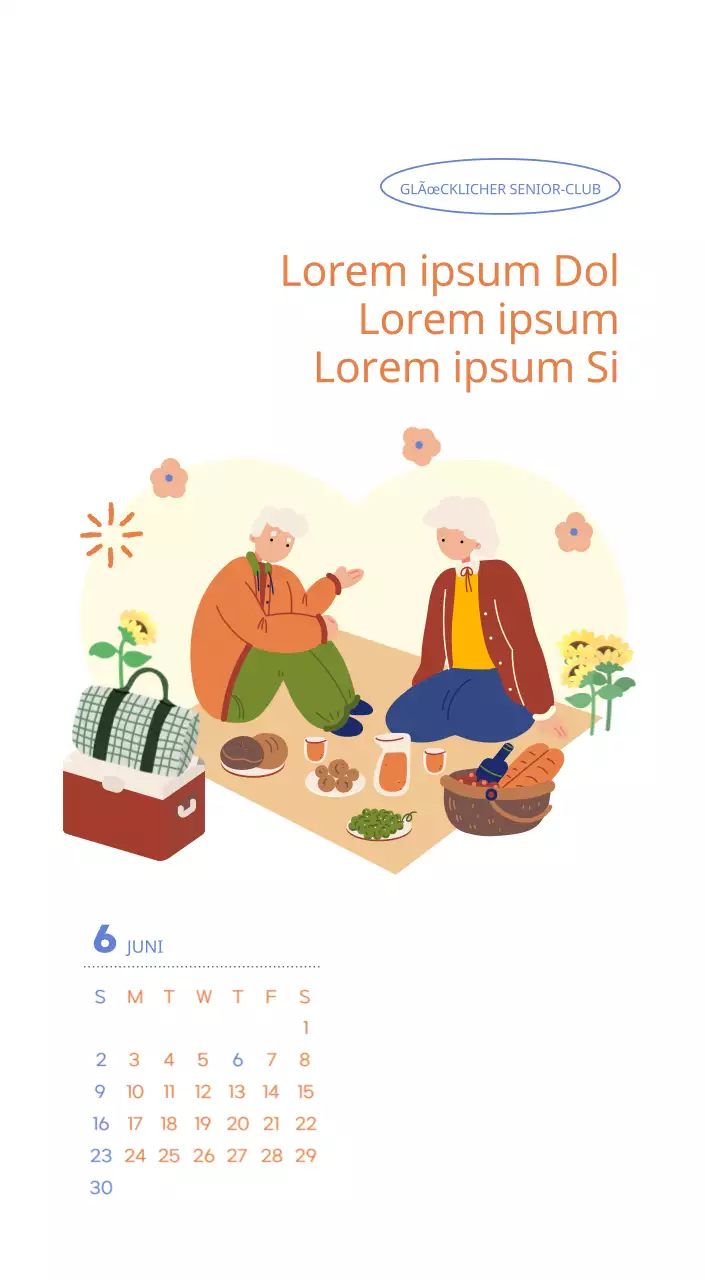 Arbeitskalender mit schönen Illustrationen