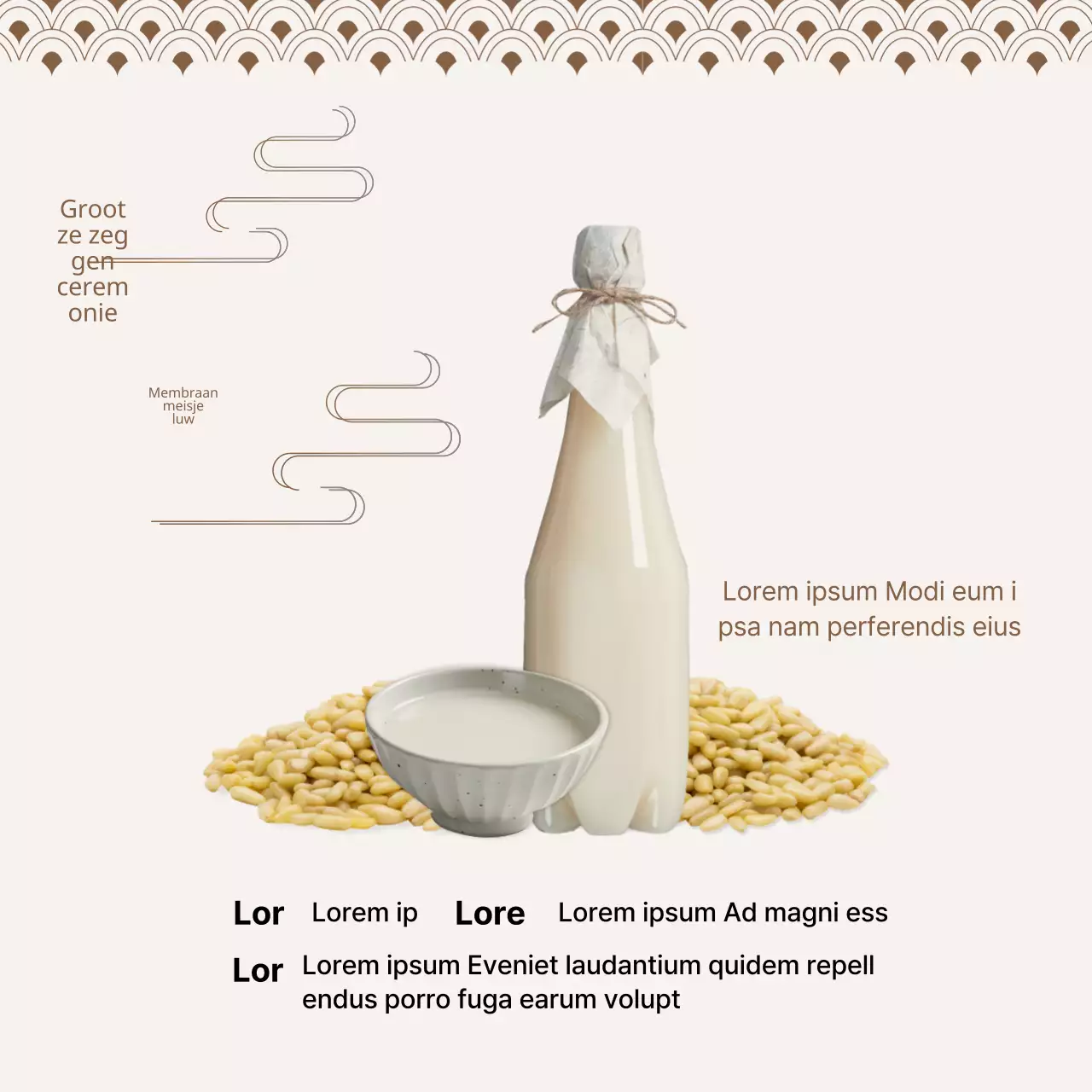 Bevorder het combineren van marineblauw en geel oosters eten met rijstwijn