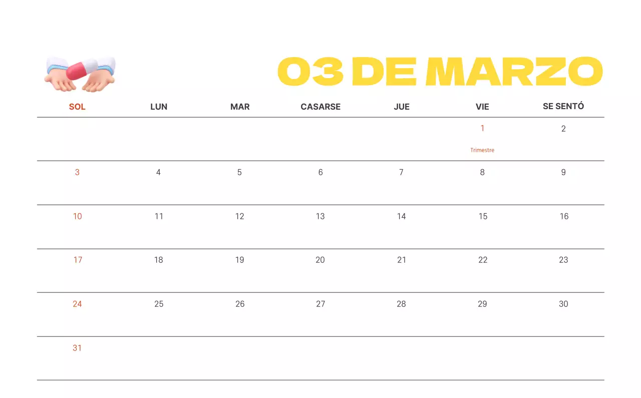 Un hospital festivo con ilustraciones de temática sanitaria y familiar y acentos de color